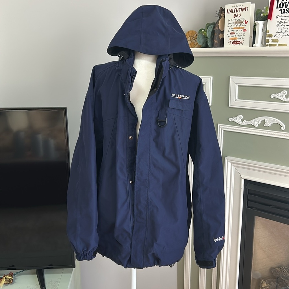 Field & Stream Hydroproof Ultra Navy Blue Men’s Hooded Jacket & Pants Set